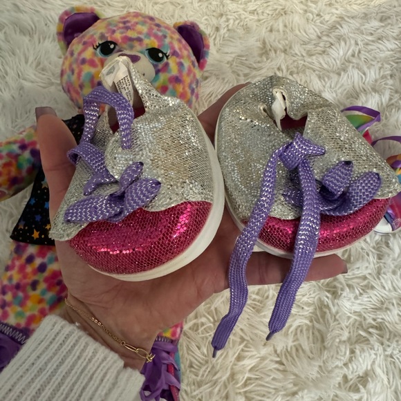 Neon spotted leopard Build-A-Bear with accessories - Picture 3 of 8